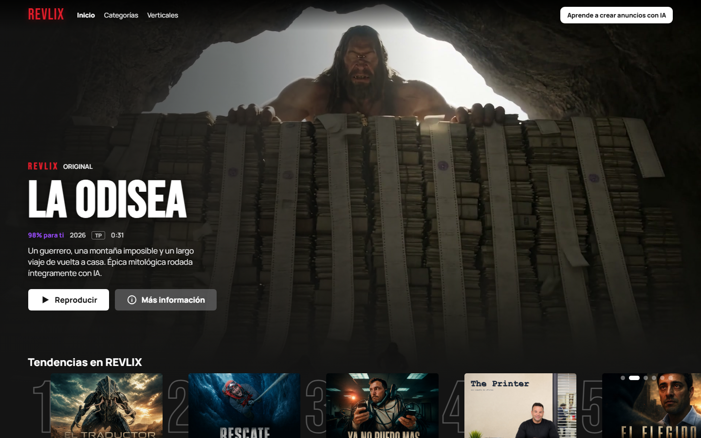 Revlix, el streaming de anuncios hechos con IA